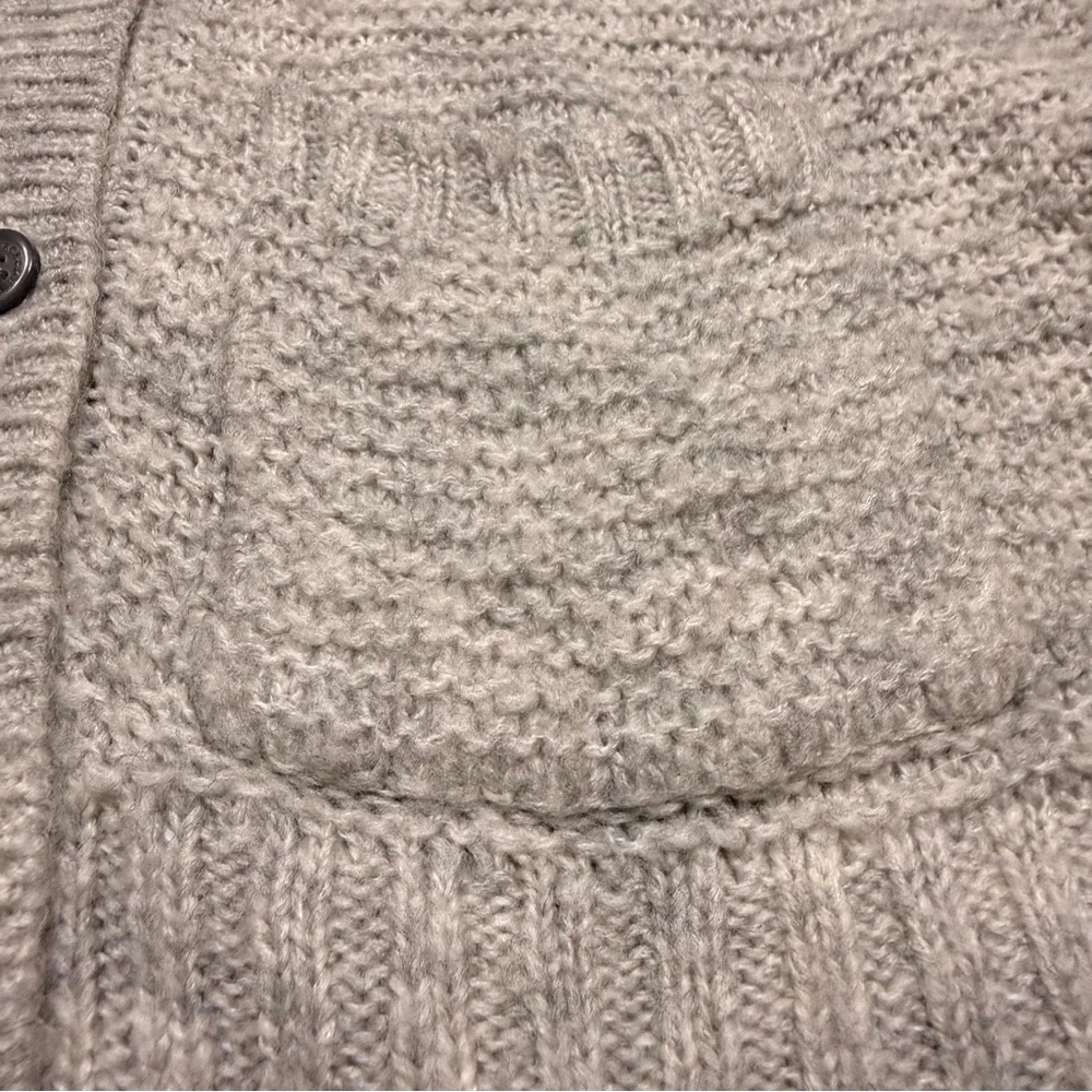 Abercrombie & Fitch | Light Gray Wool Blend Button Moose Cardigan | Sz S